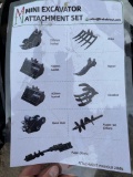 New Mini Excavator attachment set