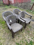 4-Plastic outdoor chairs