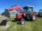 Massey Ferguson 583 Closed Cab,2WD 1683 Hrs, With Front Loader Attach, Rear Remotes, Runs & Operates