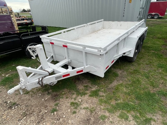 12" All Steel Equipment Trailer Tandem 6 lug Axles