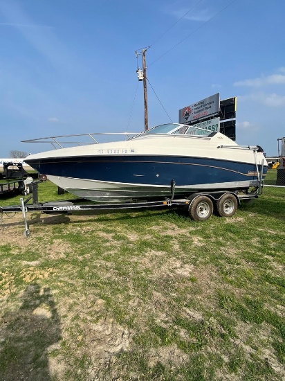 1992 Crowline 21' New 350 Motor Runs with Chaparral Tandem Axle trailer new Tires, Boat has title Tr