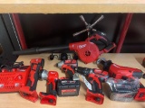 New Milwaukee Combo Set Drill,impact Driver,blower,hackzall,multitool,flash light with 2 battery & c