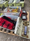 Pallet of Shop Lights, Power tools, saws & misc