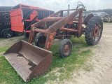 Massey Ferguson 65 diesel Tractor with loader attachment runs has hydraulic leak