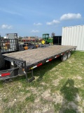 2023 East Texas Trailer 22' Flatbed Equipment Trailer single wheel 7K Axles with spare