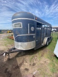 W&W 5x14 bumper Pull Stock Trailer,Manger,Saddle compartmane,Escape Door, Rear Swing Gate & Slide BO
