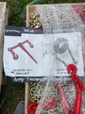 5-New 5400 lb Ratchet Binders & 10 5/16 20ft. Chains
