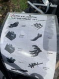 9-Piece Mini Excavator Attachment set