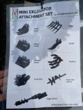 9-Piece Mini Excavator Attachment set