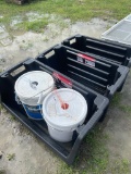 2-buckets of Twine,3 Husky bins