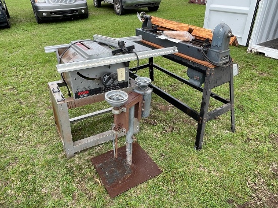 Ryobi Table Saw,Rockwell Wood Lathe,motor on stand