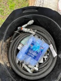 Tub With Hydraulic Lines & Misc