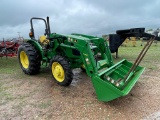 John Deer 5055E 520Hrs 4x4 Bucket & Hay Fork