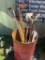 Barrel of Yard Tools & Sprayer