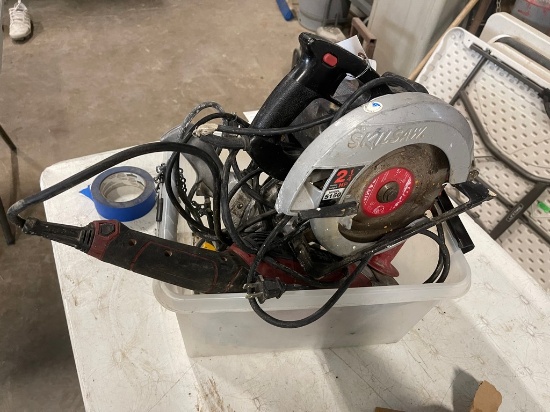Crate of Misc Power Tools