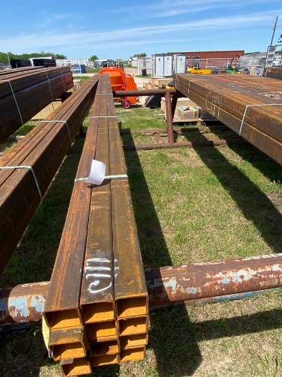 2 1/2 Sq. Tubing 11 ga. 12 pcs @ 17' 204ft.
