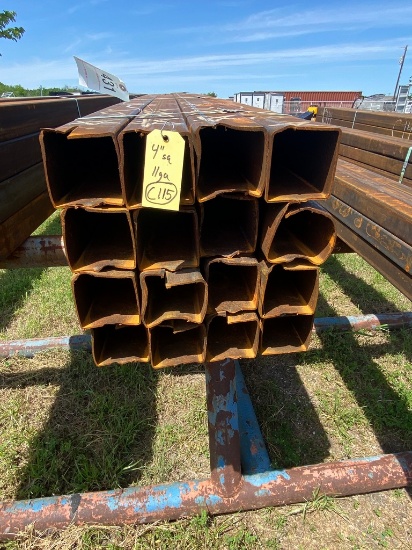 4" Sq. tubing 11 ga. 16 pcs @ 20' 320ft.
