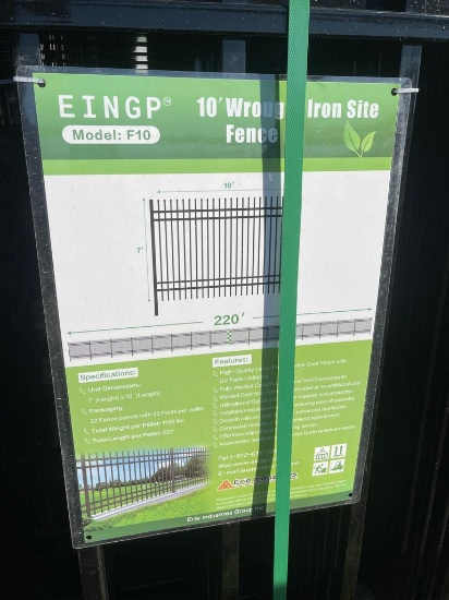 220' 10' Wrought Iron Fence with Hardware