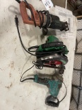 Hitachi Saw, Milwaukee Saw Zall, makita Drill
