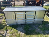 Stainless 10 Drawer tool box with key