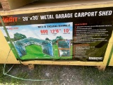 Diggit 20'x30' Metal Garage Car Port 10' Enclosed side Walls