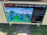 Diggit 20'x30' Metal Garage Car Port 10' Enclosed side Walls