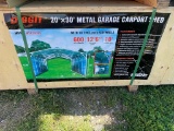 Diggit 20'x30' Metal Garage Car Port 10' Enclosed side Walls