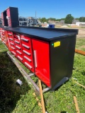 10 Drawer red tool box with key damaged