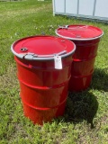 2-50 Gallon drum with lids