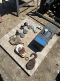 Pulleys,tool box full of wrenches