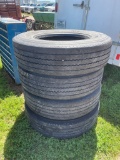 4-Michelin 275/80R22.5 Tires