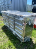 New Stainless 7' 20 Drawer Tool box with key