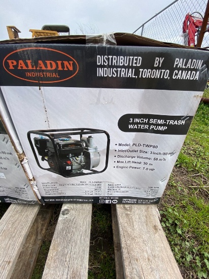 New Paladin 3 inch semi trash Water Pump Model#PLD-TWP80