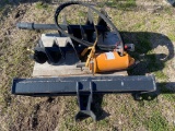 New Wolverine Quick Attach Skid Steer Auger Drive & Bit Attachment, 12