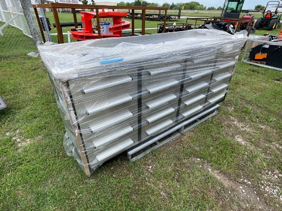 7' 20 Drawer Stainless Work Bench