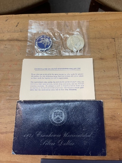 1971 Eisenhower Uncirculated Silver dollar
