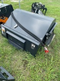 New Wolverine Mini Skid Quick Attach Box Broom Sweeper