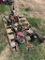 Pallet of Weedeaters Edgers & tractor jacks