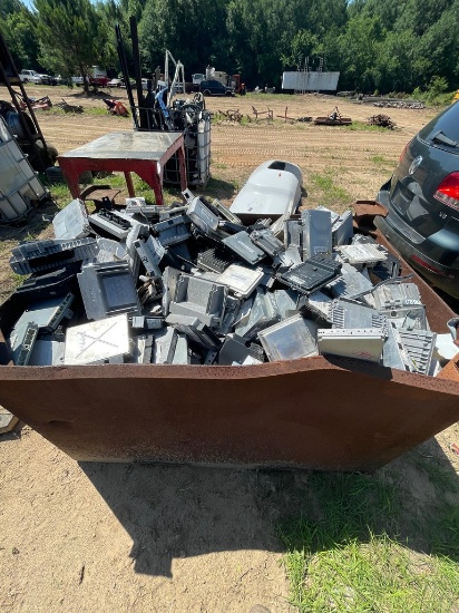Large Metal Bin Full of computers