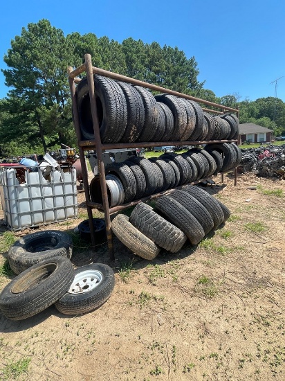 Tire Rack with all tires & Wheels
