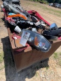 Metal Crate full of Mirrors,Tail lights,Headlights