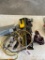 Tray of tools,club cart charger,ratchet straps,reciever with ball