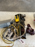 Tray of tools,club cart charger,ratchet straps,reciever with ball