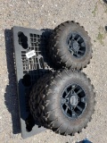 3 Like new Polairis ranger wheels & tires