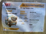 New AGT 4000 PSI Diesel Heated Pressure washer with attachments