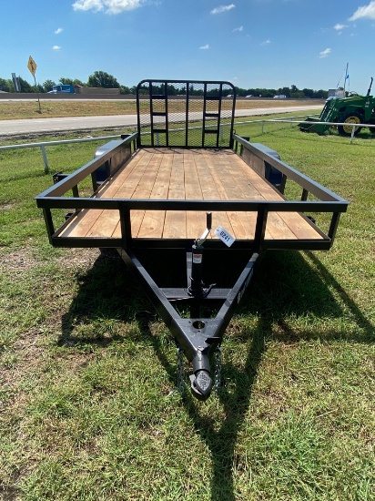 2024 J&C  77x16 with Heavy Duty Gate & Bulldog Hitch