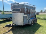 2 Horse Trailer new floor has back door to enclose Bill of Sale Saddle compartment