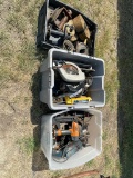 3-totes of Power tools,straps Etc.