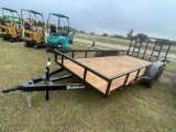 New 77x16ft. With heavy duty gate, bulldog Hitch