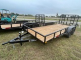 New 77x16ft. With heavy duty gate, bulldog Hitch